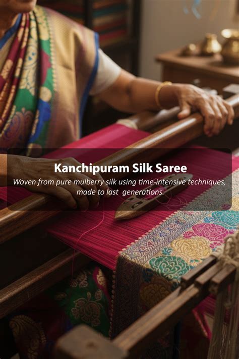 Kanchipuram Silk Saree In Black With Zari Motifs