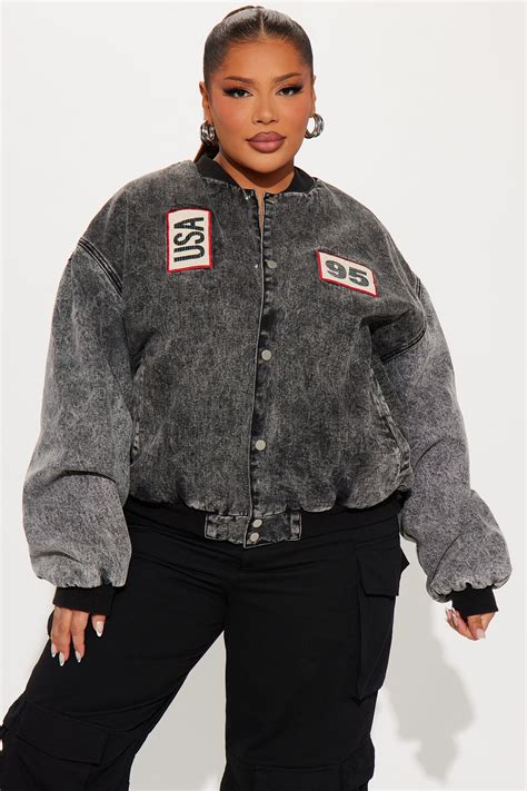 Made In Brooklyn Washed Bomber Jacket - Black Wash | Fashion Nova
