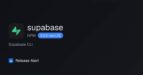 supabase on NPM | Release Alert