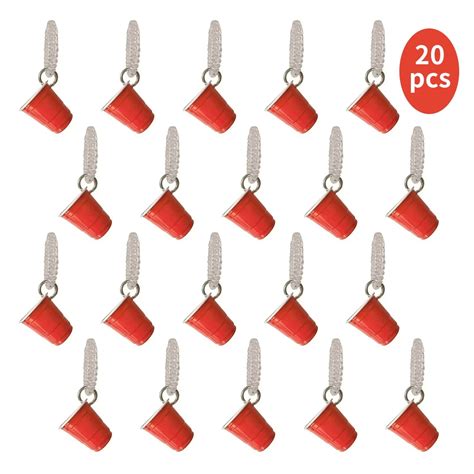 20 Pcs Mini Shot Glasses with Wristbands Set, 2 oz Plastic Cocktail Cups with Clip Rings ...