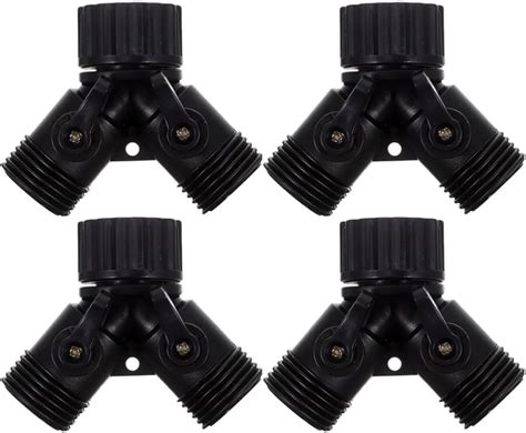 4 Piezas Divisor de Manguera Tipo y Ajustable Abs Negro | Control de ...