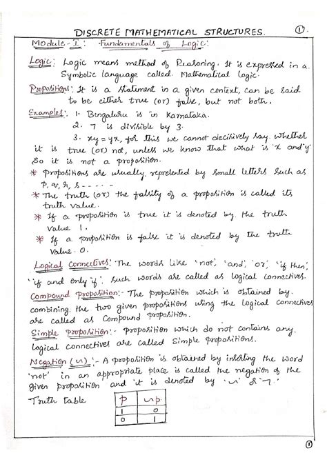 Module I: Fundamentals of Logic in Discrete Mathematical Structures ...