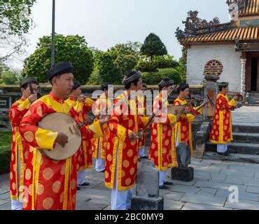 Musicians playing vietnamese music with traditional instruments Stock ...