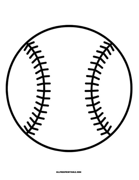 Print Baseball Coloring Page - Free Printable