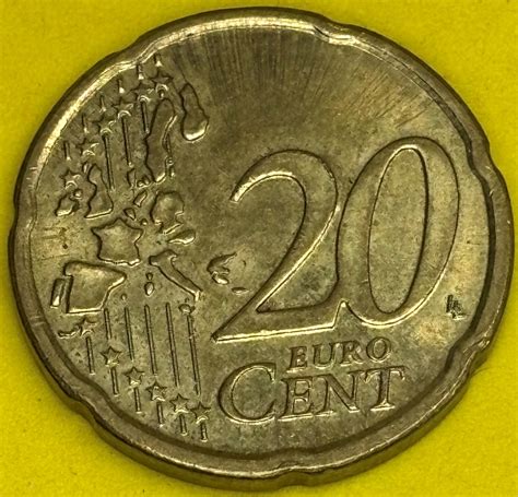 2001 Finland 20 Euro Cents Heraldic Lion Coin - See Pics Condition