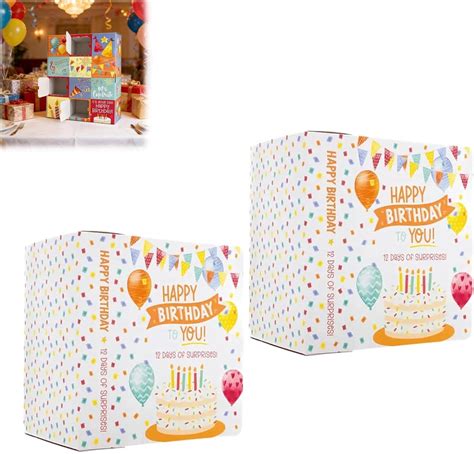 12-Day Fillable Birthday Countdown Calendar Empty Advent Box with ...