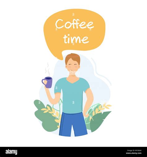 Coffee time lifestyle Stock Vector Images - Alamy
