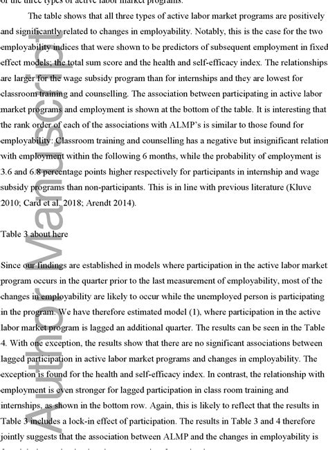 Table 3 from The Relationship between Active Labor Market Programs and Employability of the Long ...