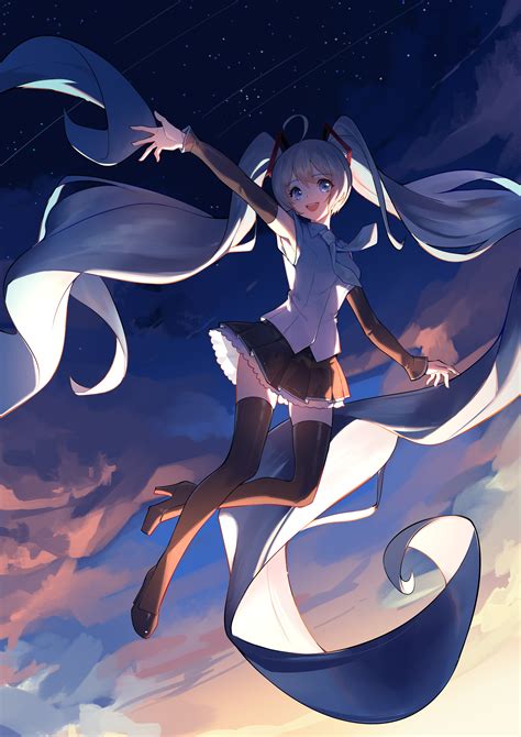 Safebooru - 1girl absurdly long hair absurdres aqua eyes aqua hair aqua ...