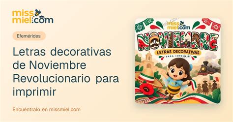 Letras decorativas de noviembre para imprimir | Miss Miel