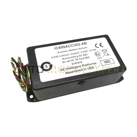 IC695ACC302-AB GE Emerson RX3i Auxiliary Smart Battery – AutoModuleXpert Ltd.