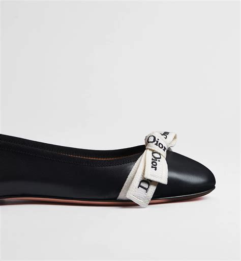J'Adior Ballet Flat Black Lambskin | DIOR