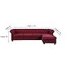 Unique Furniture Art - Chesterfield Modular Velvet Upholstered L - Sofa ...