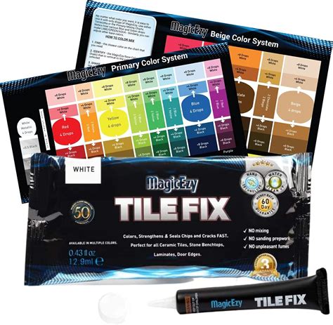 MagicEzy Tile Fix (White) - Ceramic Tile Scratch Repair - Easy Touch Up ...