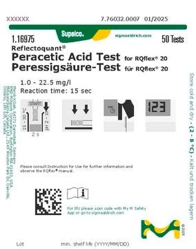 Peracetic Acid Test Strips, reflectometric 1.0-22.5 mg/L (peracetic ...