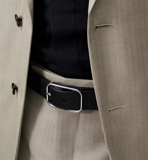 Belt Black Grained Calfskin, 32 MM | DIOR