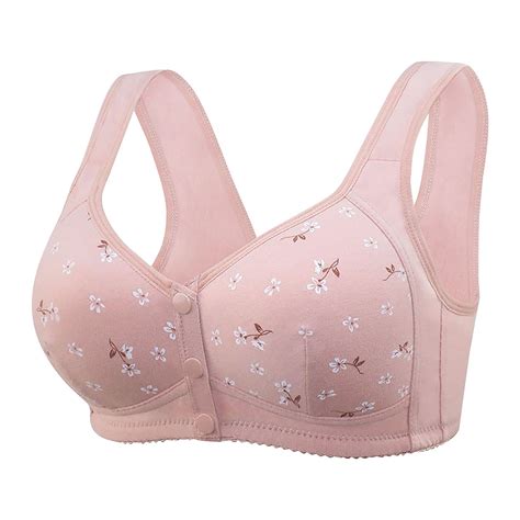 Afdoent Bras For Women Lace Front Button Shaping Cup Adjustable ...
