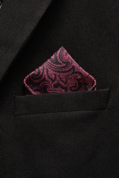 Buy Men Red Print Party Pocket Square Online - 40084585 | Van Heusen