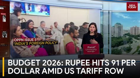 Budget 2026: Rupee hits new low of 91 per dollar amid Trump tariff threats