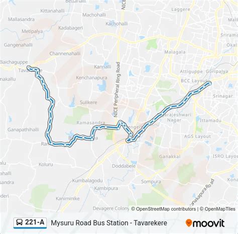 221A Route: Schedules, Stops & Maps - Tavarekere (Updated)