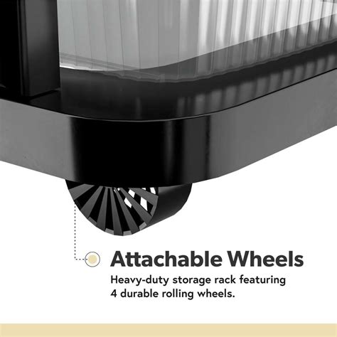 LUXEHOME 7 Layer Plastic Modular Storage Drawer Organizer with Wheels ...