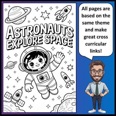 57 Space Facts Coloring Pages | Planet Sheets | Solar System Science ...