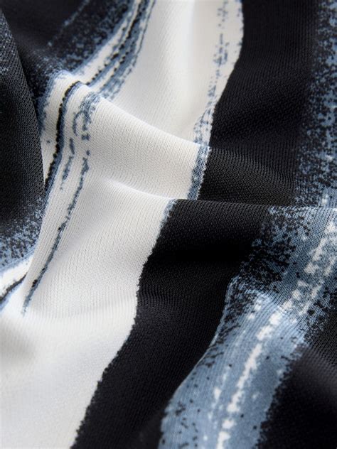 Buy Blue/Ecru Stripe Twist Neck Long Sleeve Blouse from Next India