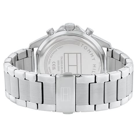 Buy Online Tommy Hilfiger Multifunction Blue Dial Silver Color ...