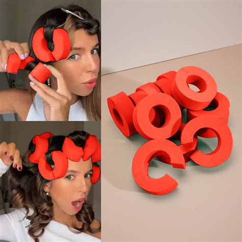 Straight & Curler Set Foam Roller Hair Curlers for Heatless Overnight ...