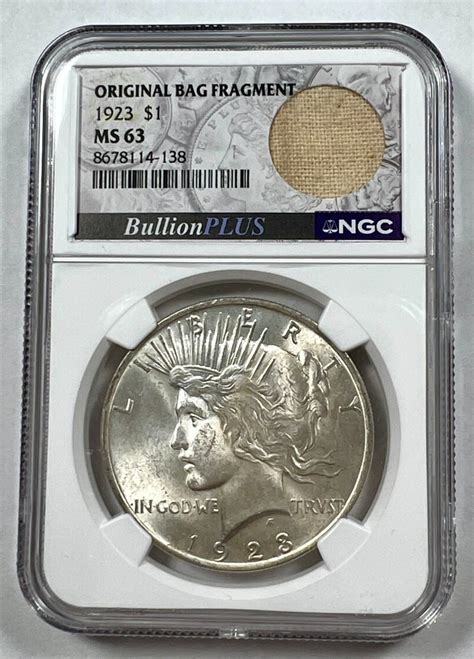 1923 Silver Peace Dollar NGC MS63 by BullionPLUS | US Coin