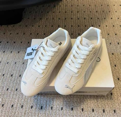 PUMA Speedcat Snow White, Men's Fashion, Footwear, Sneakers on Carousell