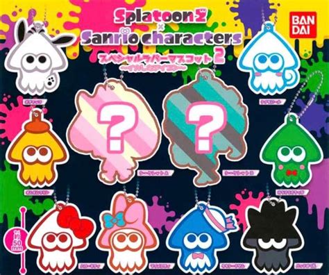 BANDAI Splatoon Sanrio Rubber Straps Complete Set 10 5cm Collectible ...