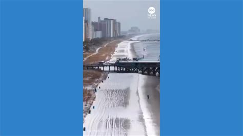 Drone footage shows Myrtle Beach after winter storm
