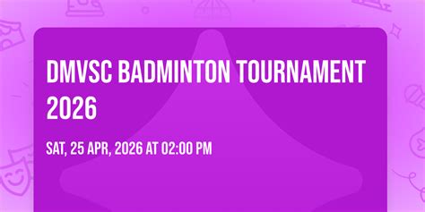 DMVSC Badminton Tournament 2026, Gaithersburg High School, 25 April ...