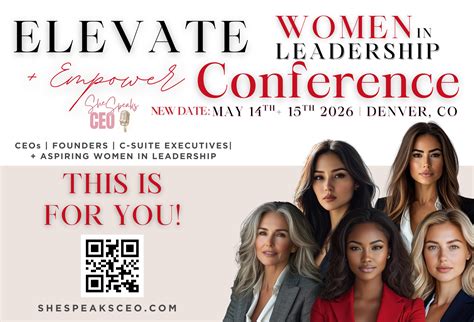 Women in Leadership Conference 2026 | Denver | May 15-17 | She Speaks CEO