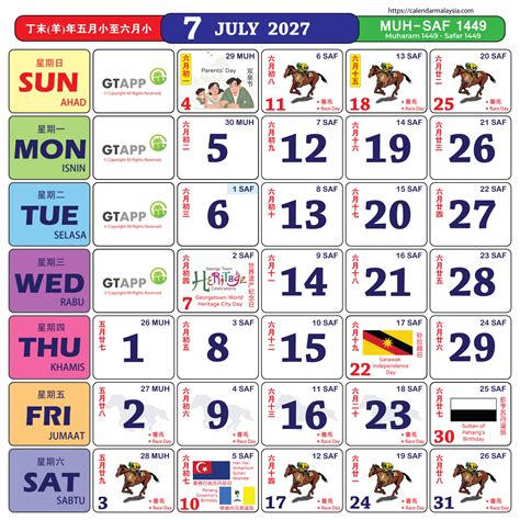 Calendar Malaysia 2027 - Calendar Malaysia
