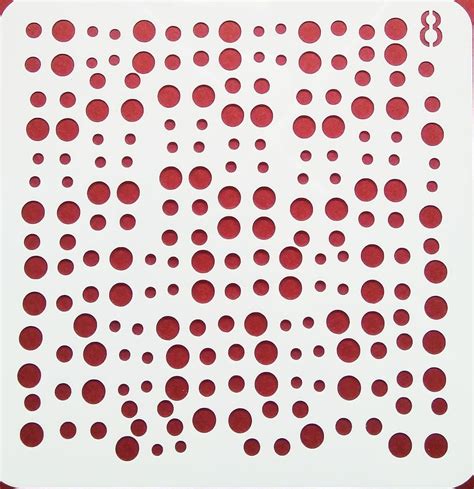 Imported Stencils- 5"*5"- Polka Dots
