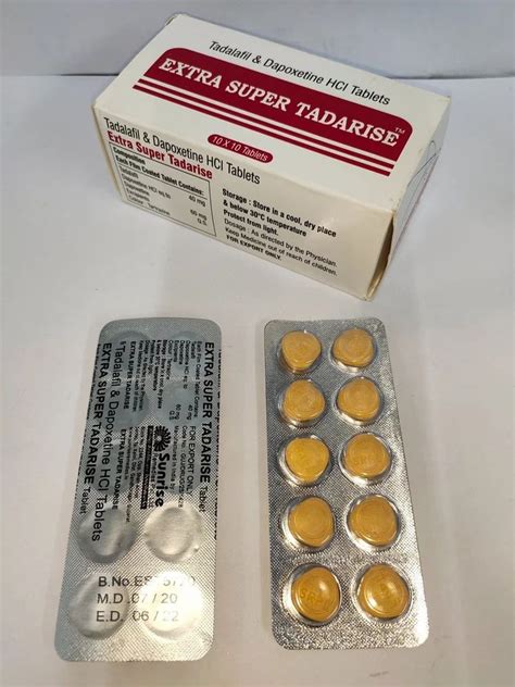 Extra Super Tadarise tablets at ₹ 240/strip | Tadalafil & Dapoxetine ...