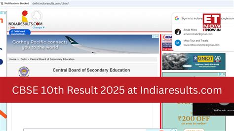 Results.cbse.nic.in CBSE 10th Scorecard Link 2025 Activated At cbse.gov ...