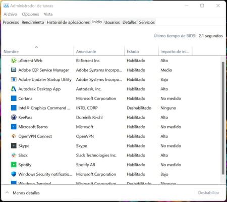 Cómo quitar los programas de inicio: en Windows 11, 10, 8, 7