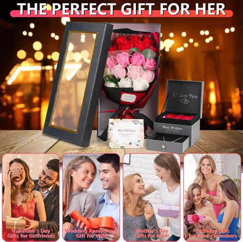 Rose Bouquet Rosas Eternas Preserved Rose Bouquet 18 Flower Bouquet ...