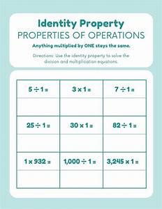 Identity Property Of Multiplication Worksheets Multiplication. Third ...