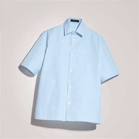 GG cotton poplin shirt in light blue | GUCCI® SE