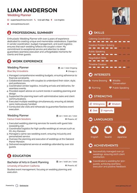 Wedding planner skills for resume | Beachweddingtips.com
