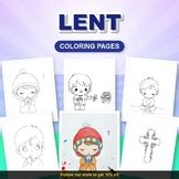 Lent Coloring Pages Book for Kids with Inspirational Themes | 15 Sheets