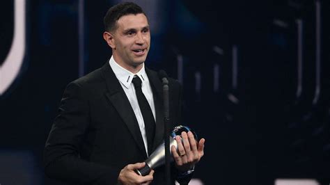 Emiliano Martinez wins prize for men's best goalkeeper at FIFA's The ...