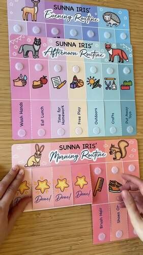 Editable Kids Routine Chart: Daily Visual Schedule, Chore Chart for kids