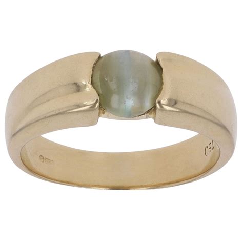18ct Yellow Gold Cats Eye Solitaire Ring | Ramsdens Jewellery
