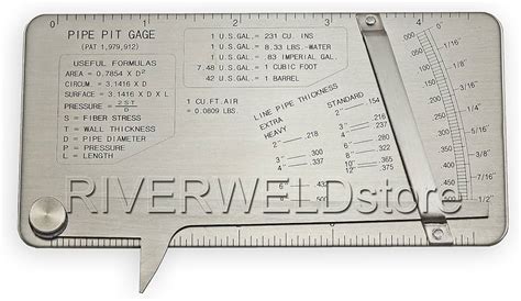 Calibro Saldatura Tubi RIVERWELD Calibro Di Saldatura Per Pozzi Di Tubi ...