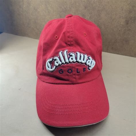 Callaway Golf Hat Red USA Flag Logo Adjustable Baseball Cap One Size | eBay
